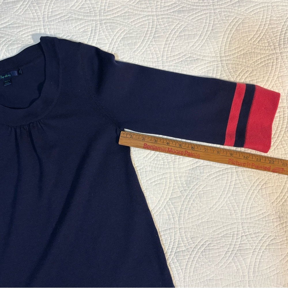 Boden Wool Knit Shift Dress with Coral Trim *US 8 UK 12 - Picture 7 of 7